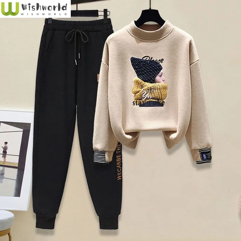Spring and Autumn Fashion Set Women's 2023 New Korean Edition Age Reducing Fashion Sports and Leisure Two Piece Set