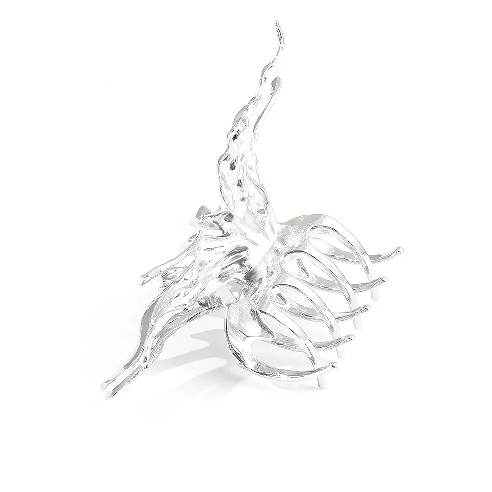 Neue Schmetterling-Haarklammern für Frauen in Leuchtendem Schwarz und Silber, Cooler Metallstil, Modische Haarspangen, Kopfschmuck-Sets, Geschenke – Detail 9