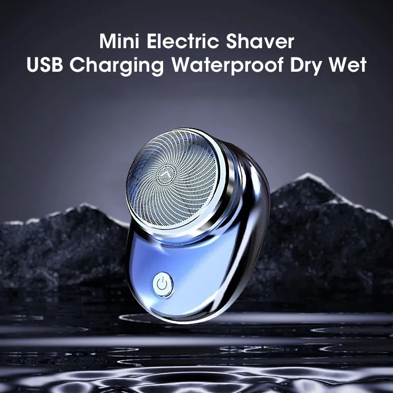

Mini Electric Travel Shaver For Men Pocket Size Washable Electronic Razor Mens Rechargeable Cordless Shaving Face Beard