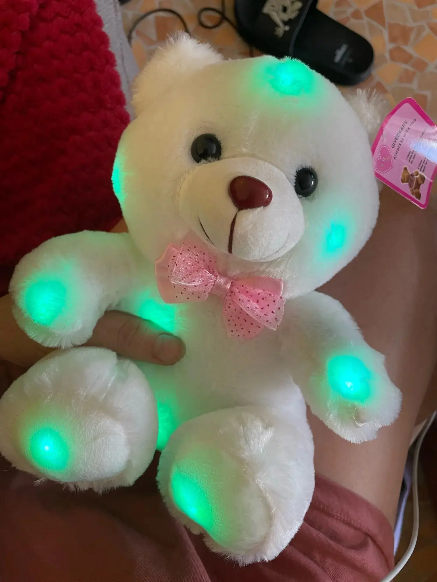 22CM Bear Stuffed Plush Toy Lighting Lovely Giant Cartoon Christmas Gift For Kids plush toy
