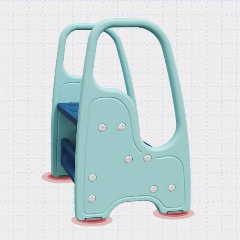 3-in-1 Anti-Slip Step Stool-Adjustable Bathroom Ladder with Safety Rails for Toddler Sink Access Three Steps Footstool