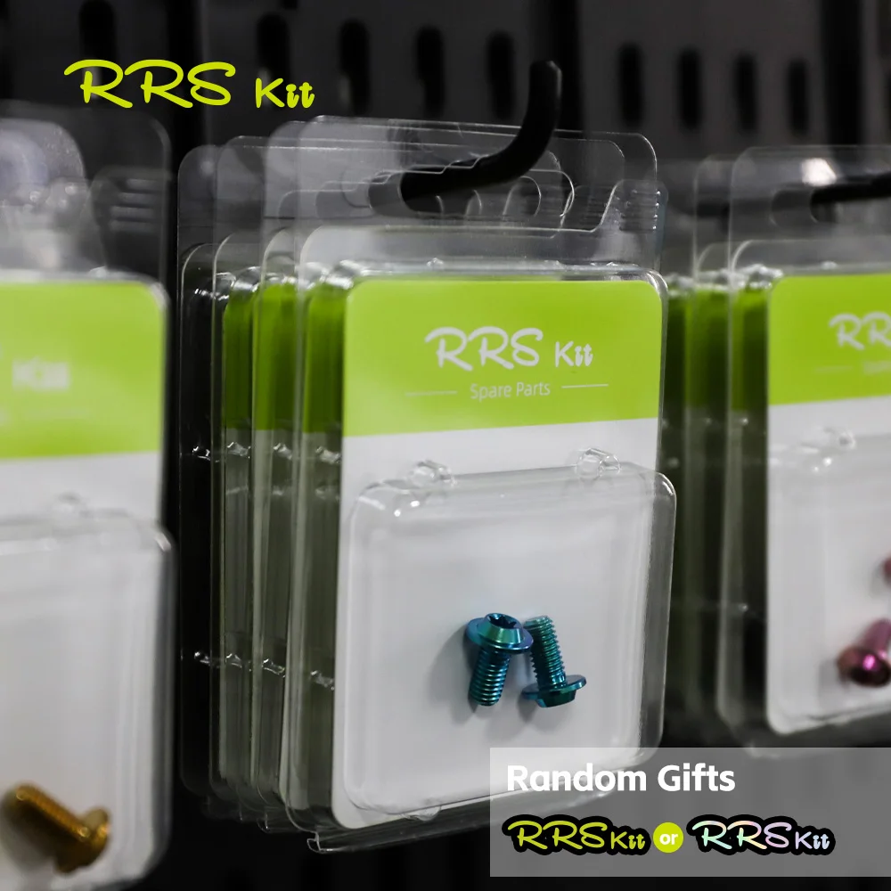 Rrskit M5*10 Titanium Alloy Bicycle Water Bottle Holder Screws Bike Kettle Holder Wear Resistant Ultralight 3g Multicolour Screw