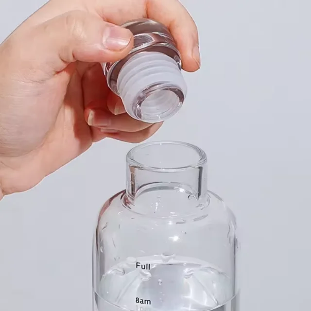 Plastic Water Bottle Time Marker Creative Large Capacity Leakproof Milk Cup Drinkware Kid School Gym Sport 6