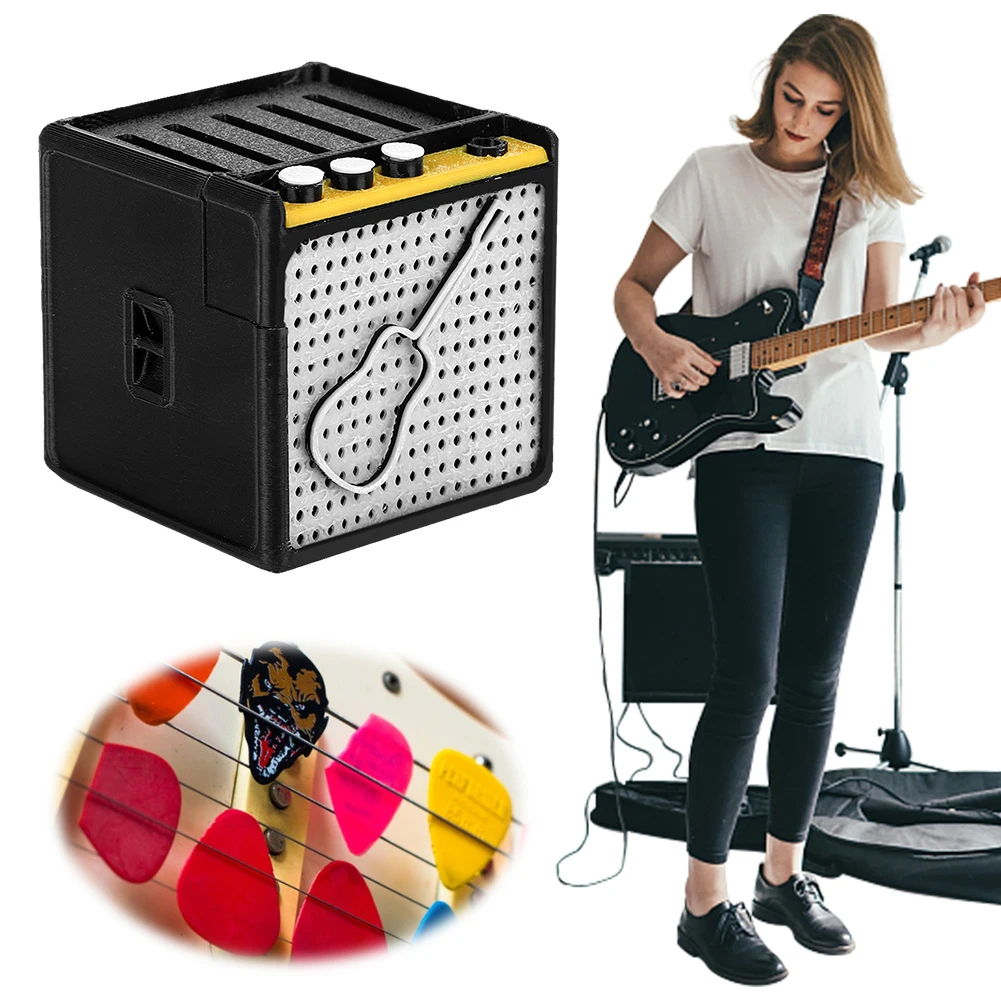 Amp Speaker Guitar Pick Holder Box Organizer 3D Printed Plectrum Storage Box Plectrum Holder for Musicians and Guitar Players