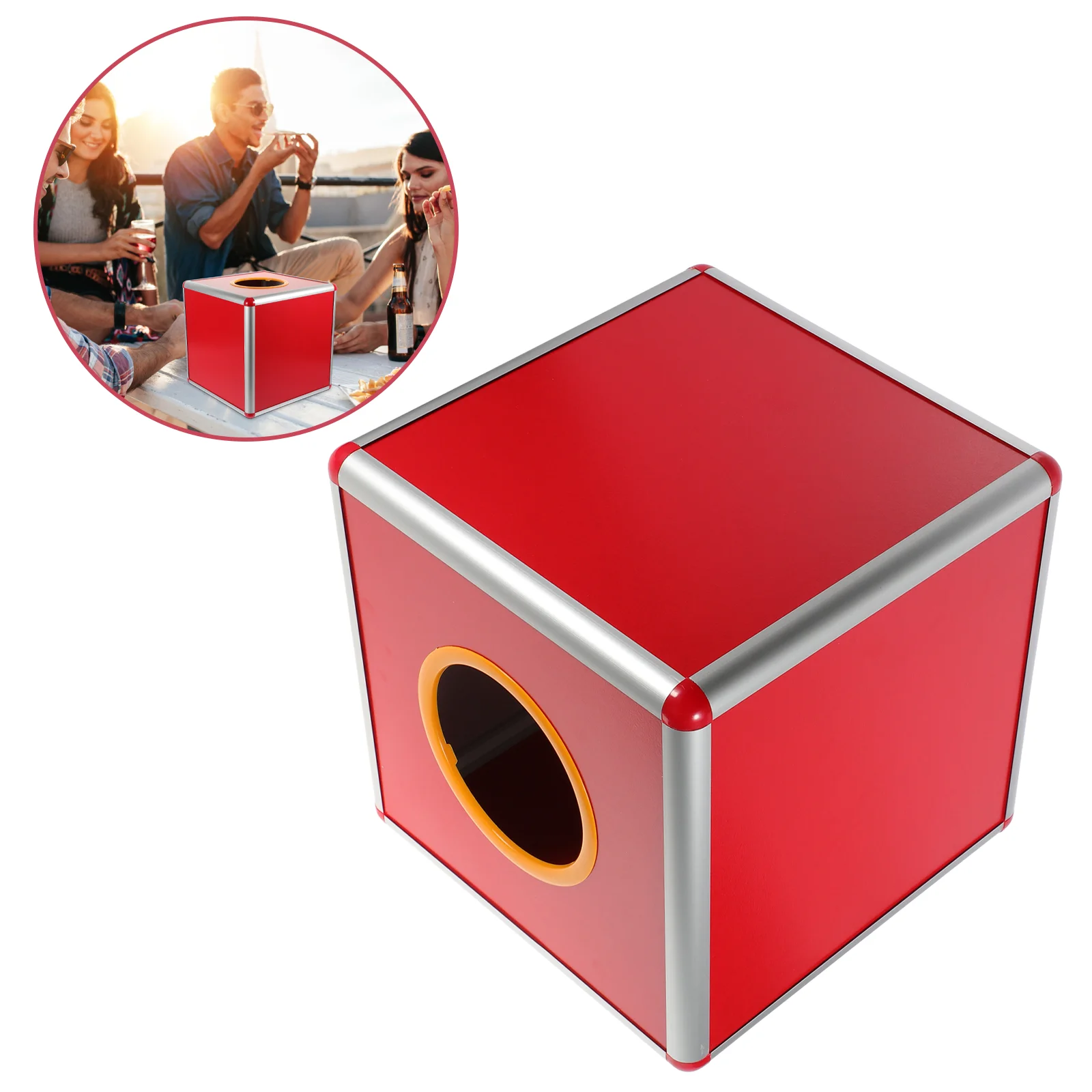 

Lottery Box Donation Supply Case Multifunction Raffle Accessory Aluminum Alloy Multi-function Holder Office