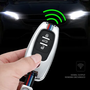 Portachiavi a distanza per auto in lega di zinco portachiavi a conchiglia per VW Tiguan Touran Caddy Beetle Jetta Eos Golf Polo Hella accessori - Portachiavi a distanza per auto in lega di zinco portachiavi a conchiglia per VW Tiguan