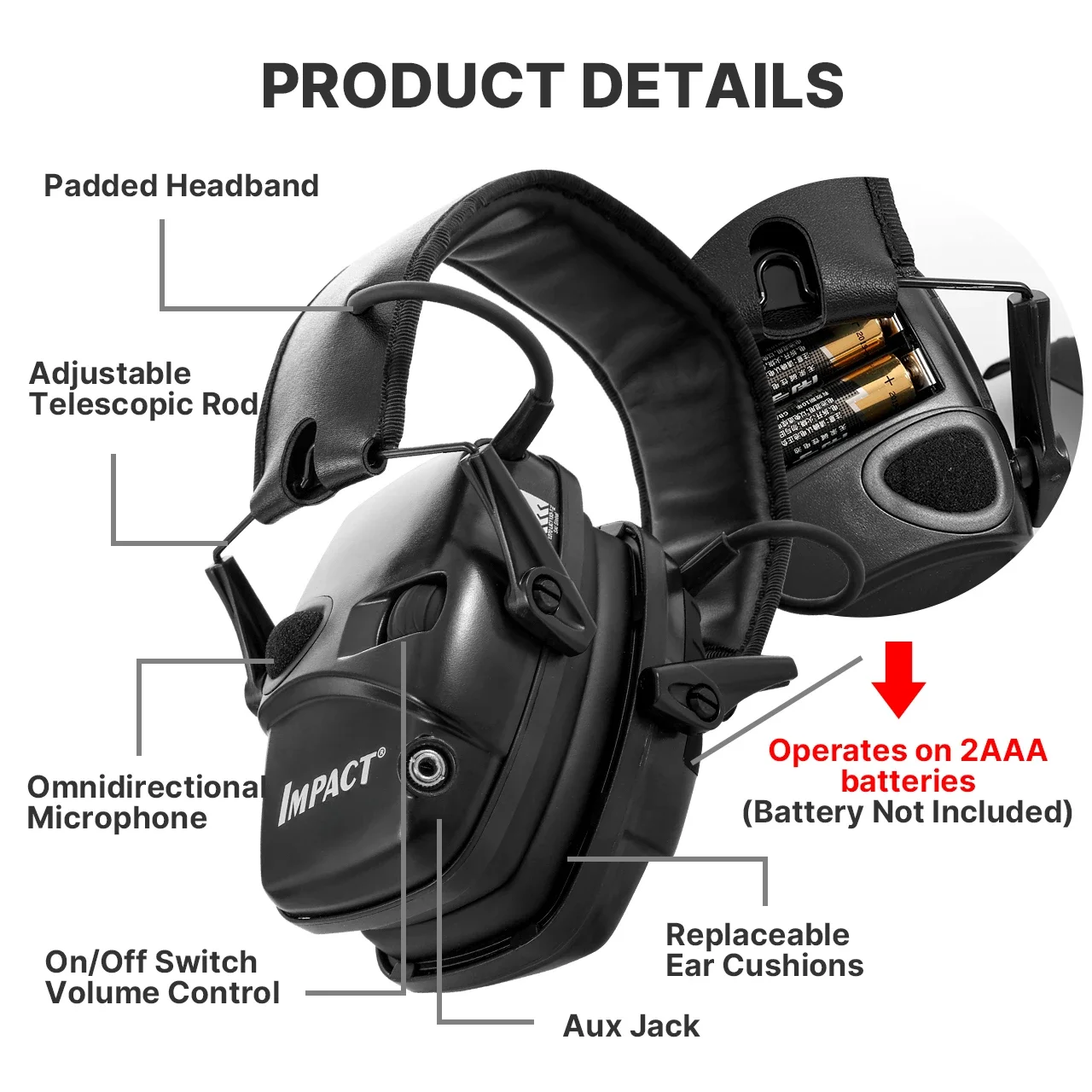 Electronic Shooting earmuffs Tactical headset Ear Protection Anti-noise Ear muff for Hunting Defender Sound Amplification
