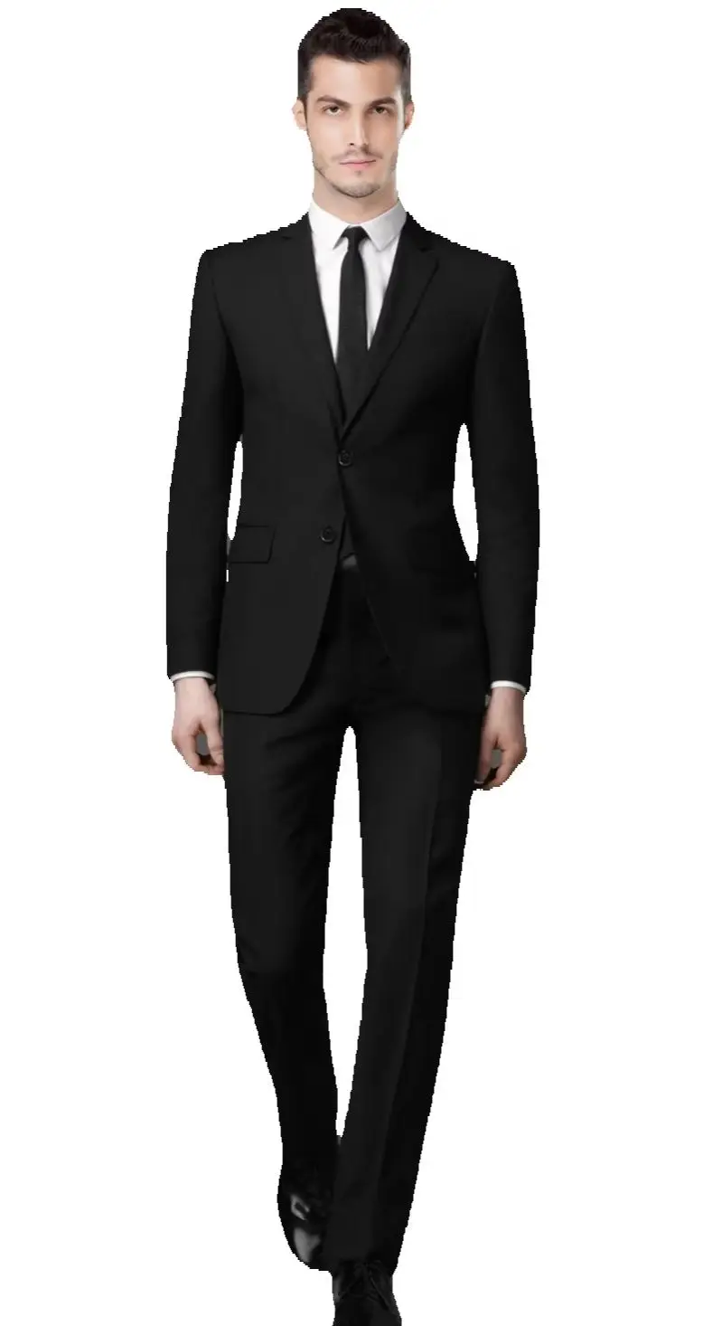 2025 Men's Wedding Groom Suit Slim Fit 2-Piece (Blazer + pants) Breathable Groom Attire Free Tie Best Man Party Prom