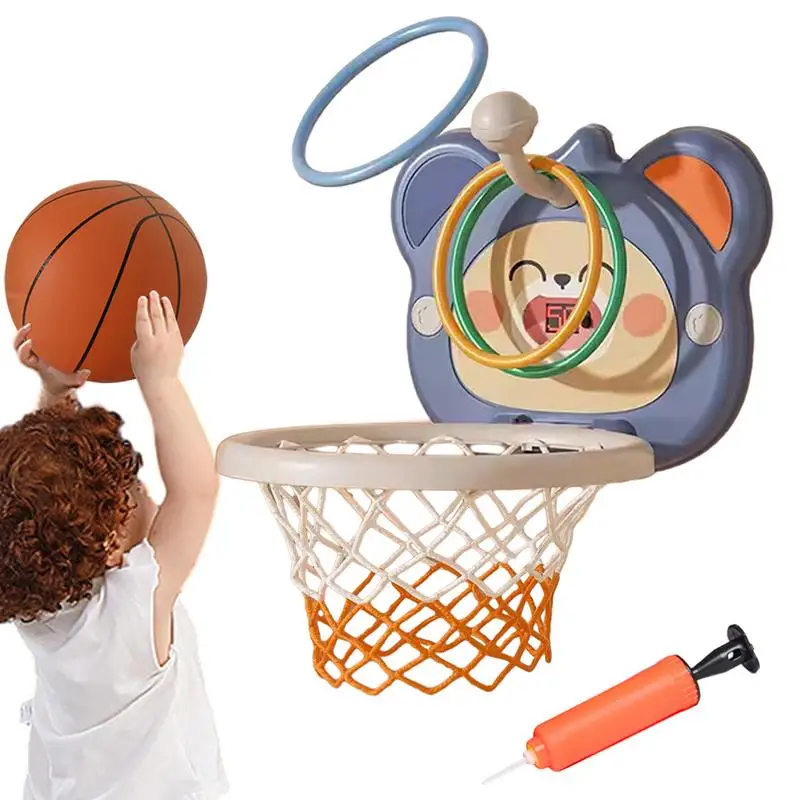 

Mini Basketball Hoop For Wall Scoring Board Basketball Goals Indoor Game No Drilling Pump Included Birthday Gifts 2 Inflatable