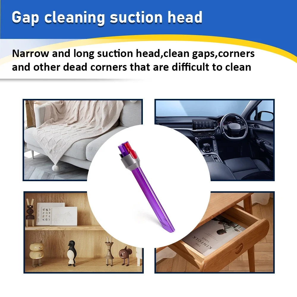 Description Picture 2 of itemCrevice Nozzle Tool For Dyson V7 V8 V10 V11 V15 Cordless Vacuum Cleaner Floor Cleaning Part LED Light Pipe Nozzle Accessories