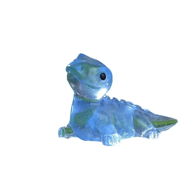 6PCS Mini Lizards Glow At Dark Lizard Vivarium DIY Accessories Mimiature Figurines Fairy Garden Decoration Kawaii Animals