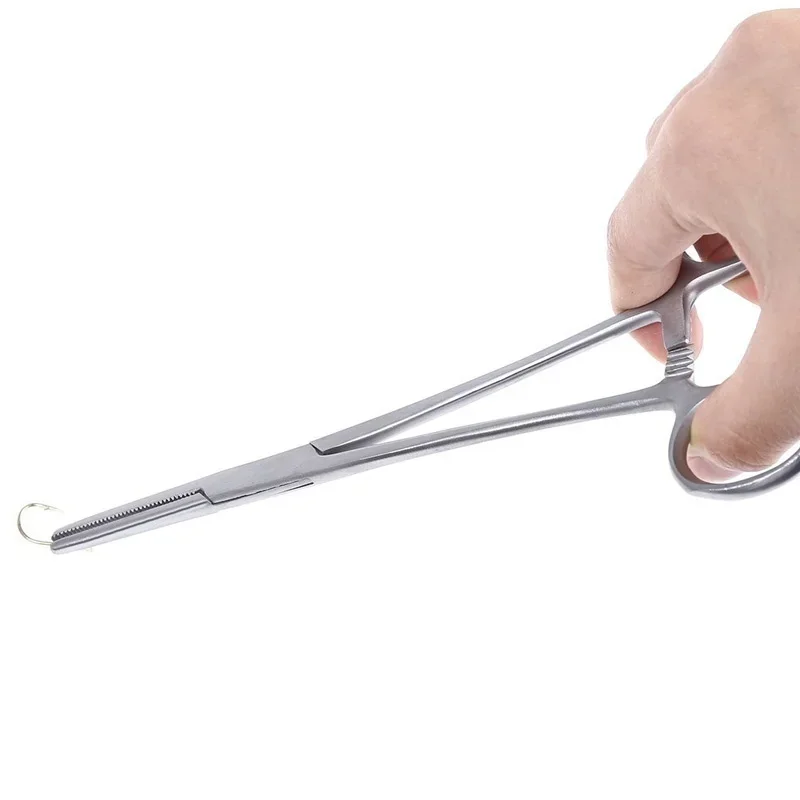 Fishing Tools Fishing Tool Fishing Accessories Fishing Tackle Fishing Forceps Survival Stainless Steel Curved Tip and Straight Tip Forceps Locking Clamps Hemostatic Arterial