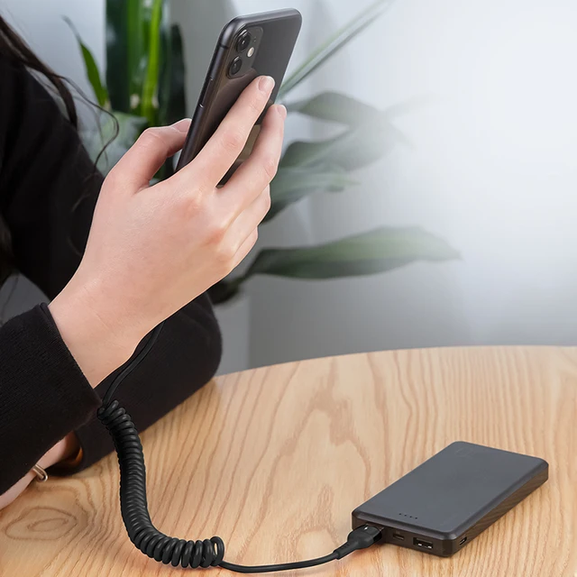 Cable USB à ressort 5A 66W Type C pour recharge rapide et transfert de données – Image 3