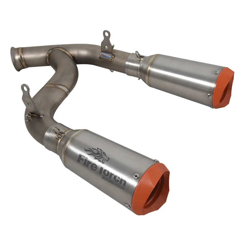 Slip On For KTM DUKE 790 890 KTM790 KTM890 Motorcycle Double Exhaust warehouseC Muffler 51MM DB Killer Escape Titanium Middle Link Pipe - Image 3