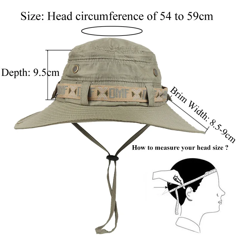 UV Protection Fishing Hat Outdoor Sports Hunting Hiking Hat Breathable Mesh Bucket Hat Lightweight Packable Wide Brim Beach Cap