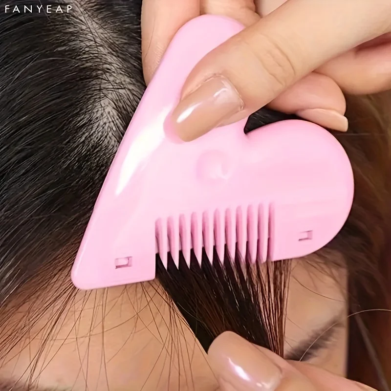 여성용 휴대용 핑크 음모 트리머, 빗 날이 있는 개인 및 은밀한 성형 도구, 1pc