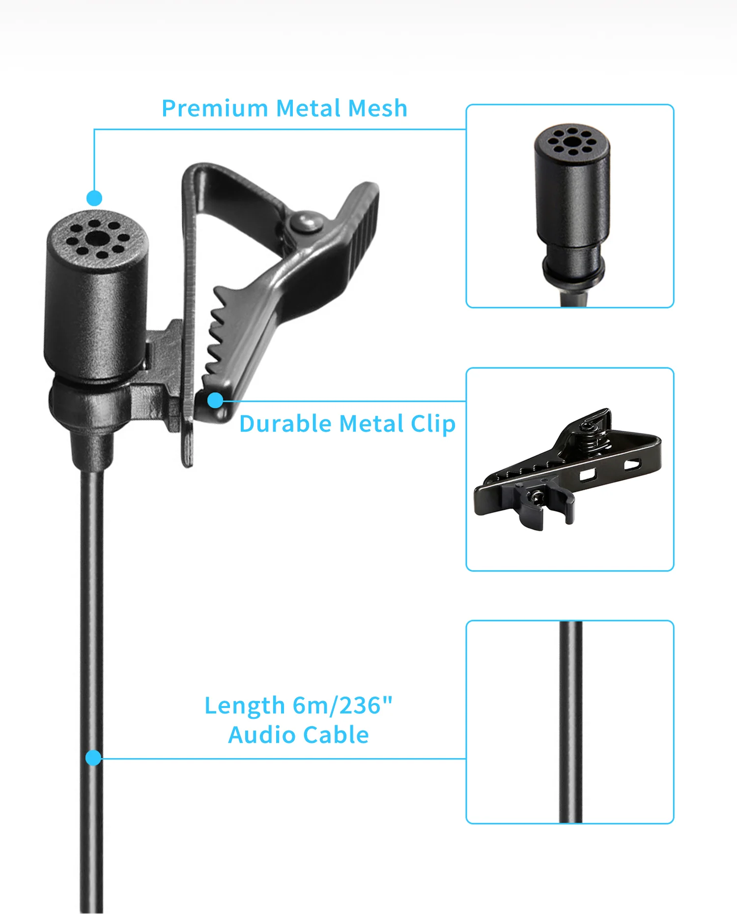 BOYA BY-M1 / BY-M1S Wired Lavalier Microphone