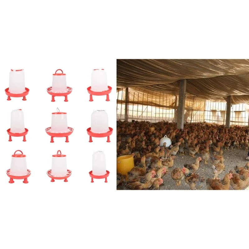 

Chick Waterer Kits for Chick HenQuail Hanging Poultry Waterer Fountain Large Capacity Water Bowl for Outdoor Farm Drop Shipping