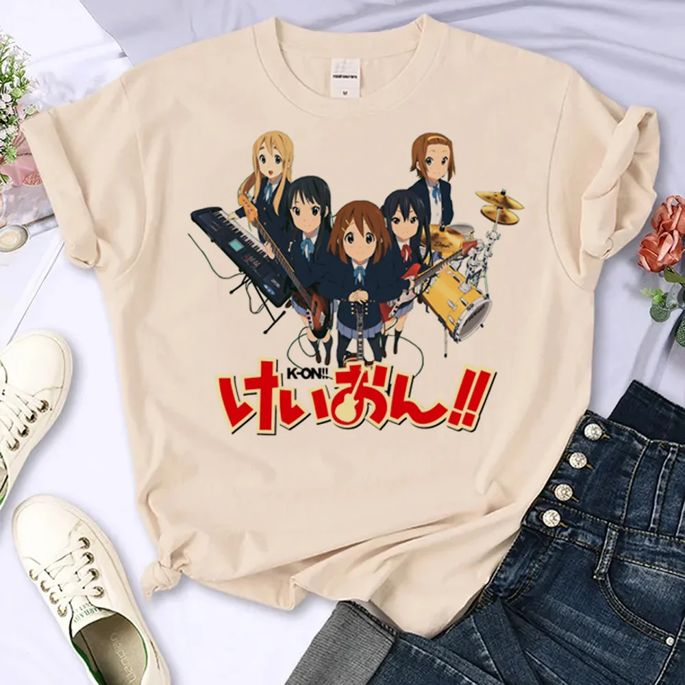 

Футболка Ritsu Tainaka k-on, женская дизайнерская футболка Y2K harajuku, японская одежда для девушек