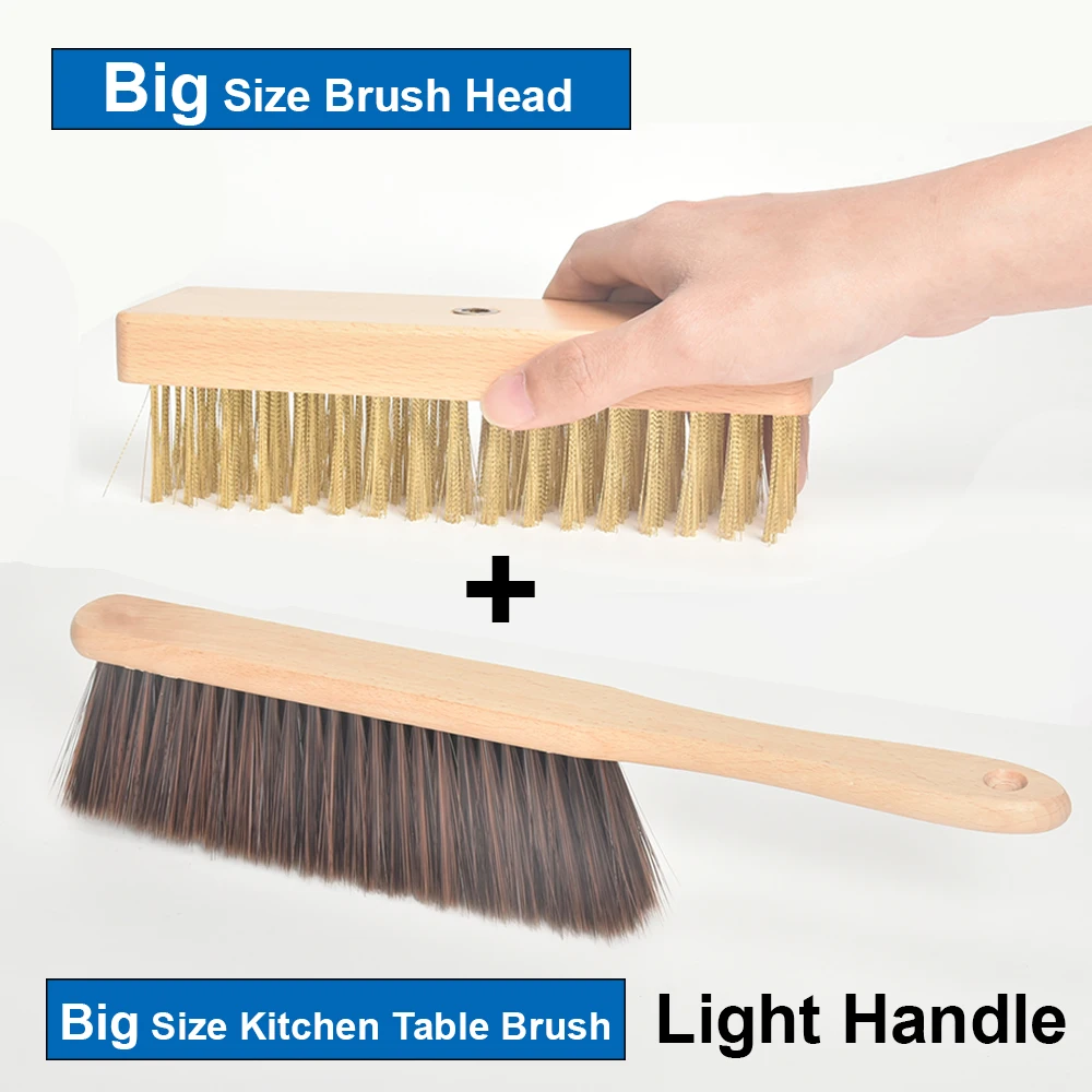 PizzAtHome Premium Copper Bristle Grill & Oven Cleaning Brush with 21 Aluminum Handle