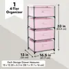 Pink 4 Drawer Storage Organizer Fabric Dresser Clothes Stand Versatile Unit Bedroom Nursery Living Room 5