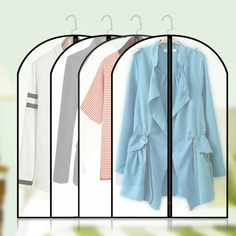 Transparent Clothes Dust Case Garment Suit Coat Organizer Cover for Home Wardrobe Storage Protect Bag LU002 clothes storage bag clothing dust cover garment covers wedding dress dust cover