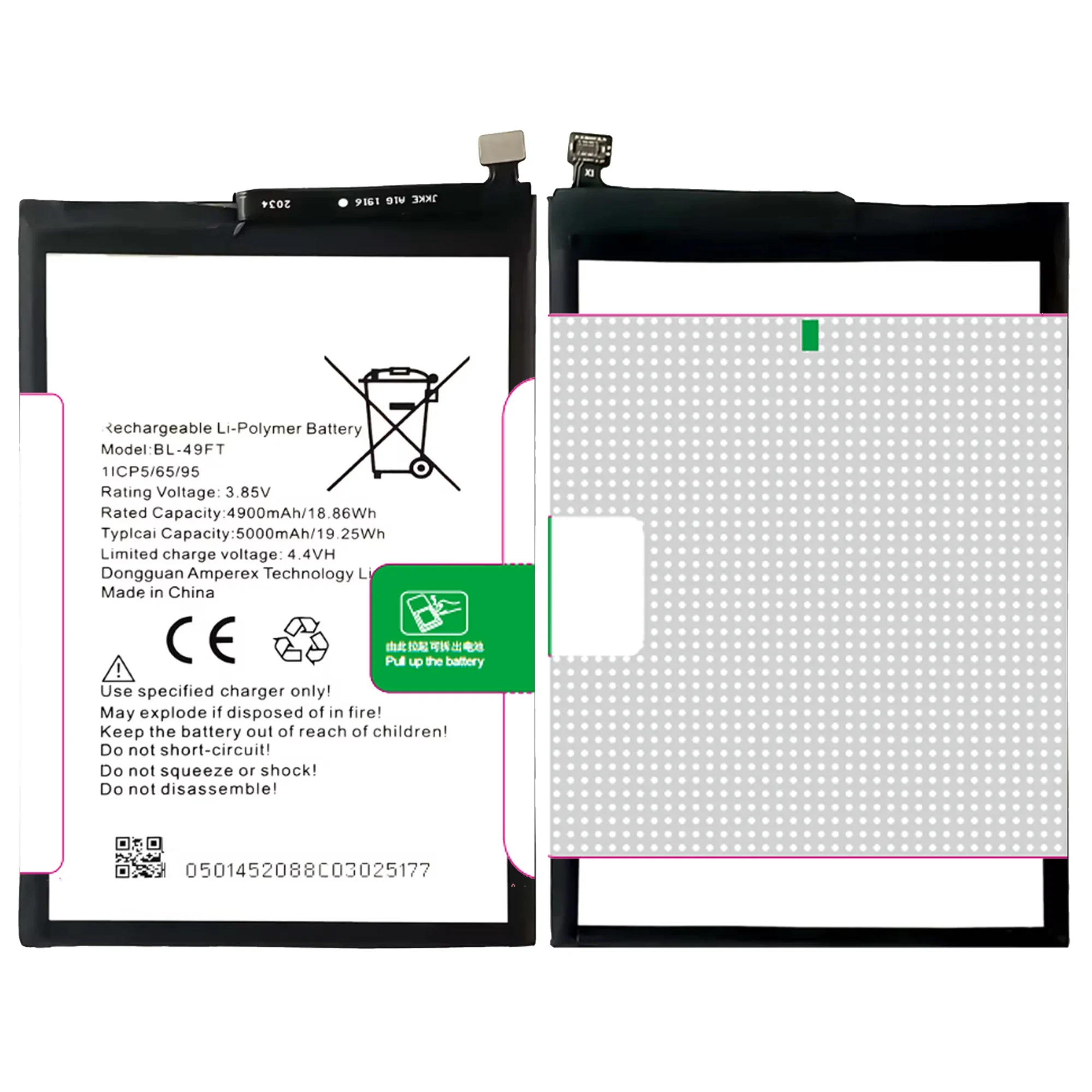 100%  Original BL-49FT Battery For INFINIX Camon 15/CD6/CD7/KD6/SPARK 5 Air/KD6A Phone Replacement Bateria+Tools