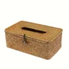 1pc Simple Tissue Box, Napkin Dispenser Container, Tissue Holder With Cover, Tissue Storage Box For Bathroom Living Room Bedroom 2
