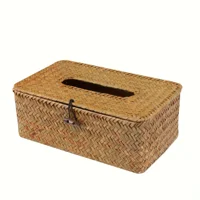 1pc Simple Tissue Box, Napkin Dispenser Container, Tissue Holder With Cover, Tissue Storage Box For Bathroom Living Room Bedroom 2