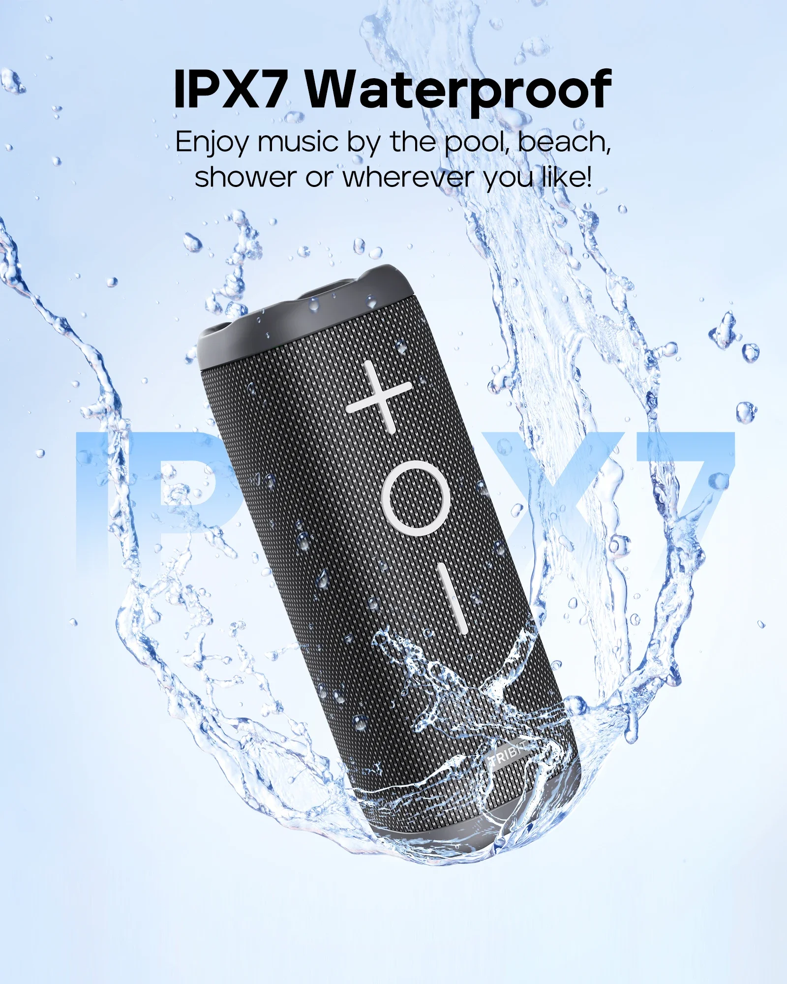 TRIBIT StormBox 2 Portable Bluetooth Speaker 34W Power IPX7 Waterproof Wireless Speaker 24-hrs Playtime For Camping Hiking bluetooth speaker