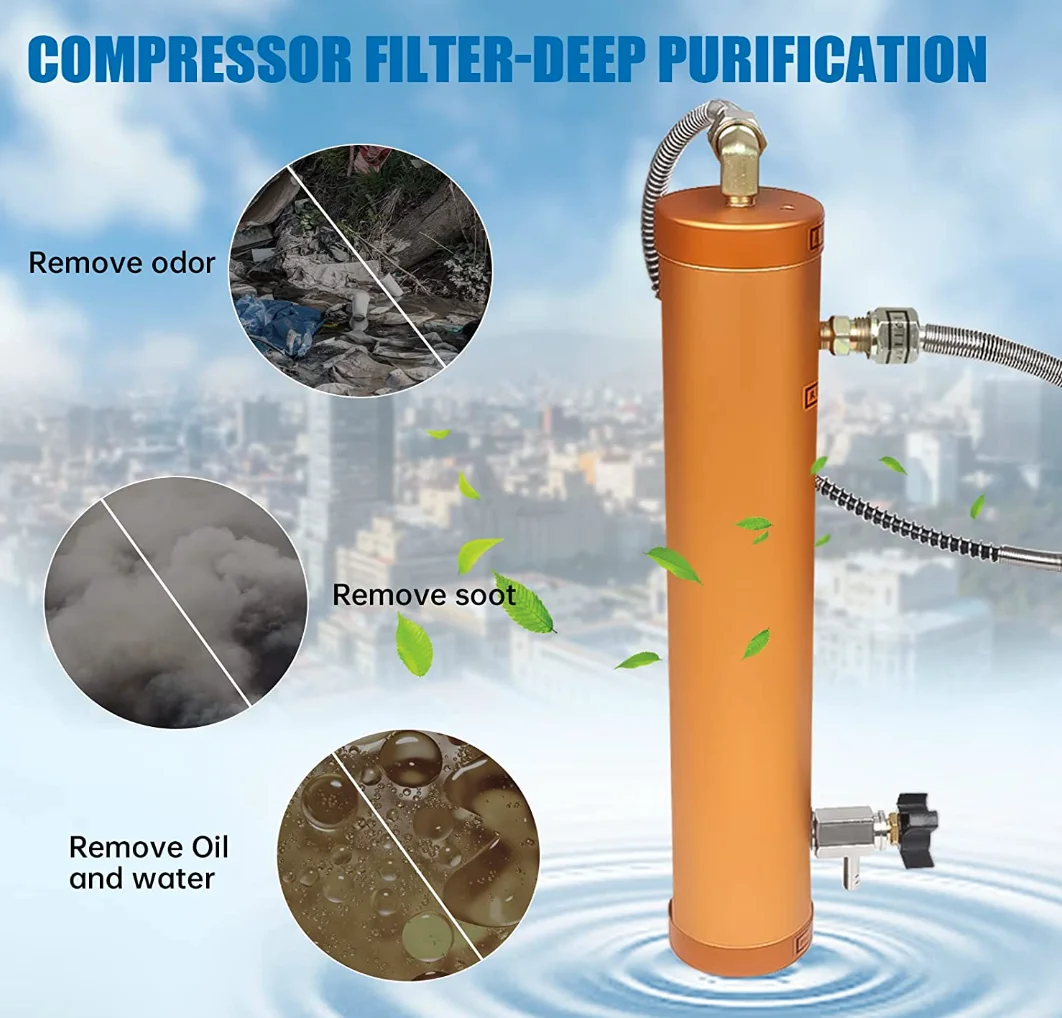 30mpa high-pressure air filter, oil-water separator 30 mpa, air compressior pump