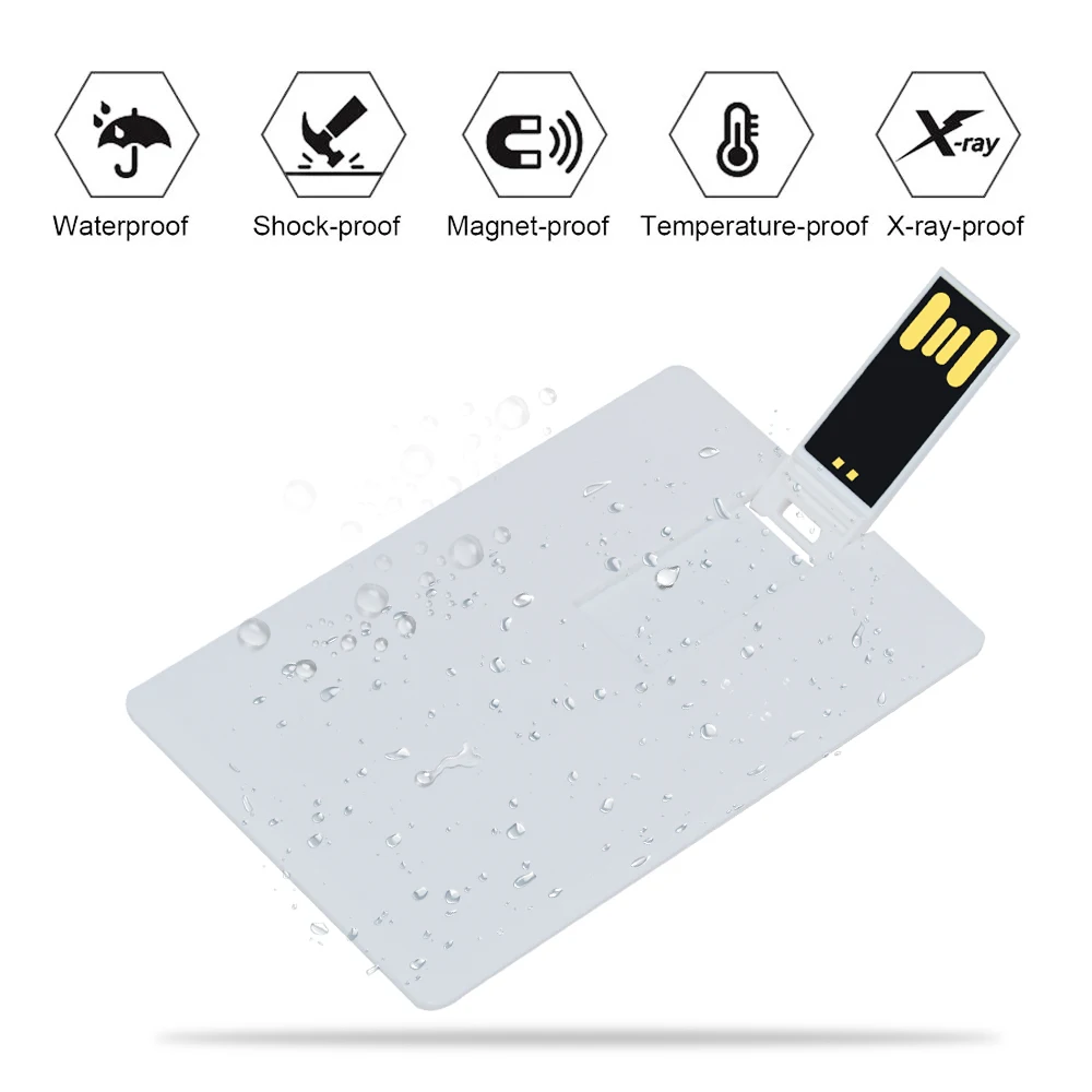 10/20/50개입 은행 카드형 2.0 USB 플래시 드라이브 4GB 8GB 16GB 플래시 드라이브 웨딩 신용카드형 메모리 스틱 32GB 64GB 무료 맞춤 로고