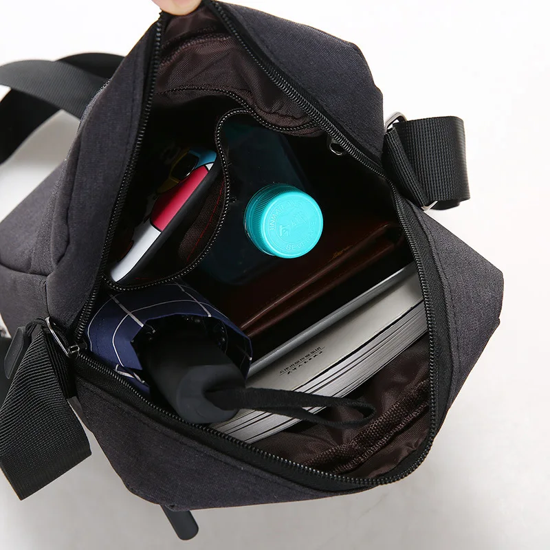 Men's Shoulder Bag INS Trend Waterproof Small Bag Mobile Phone Man's Messenger Bag Square Bag Crossbody Bags Sling Oxford Pack