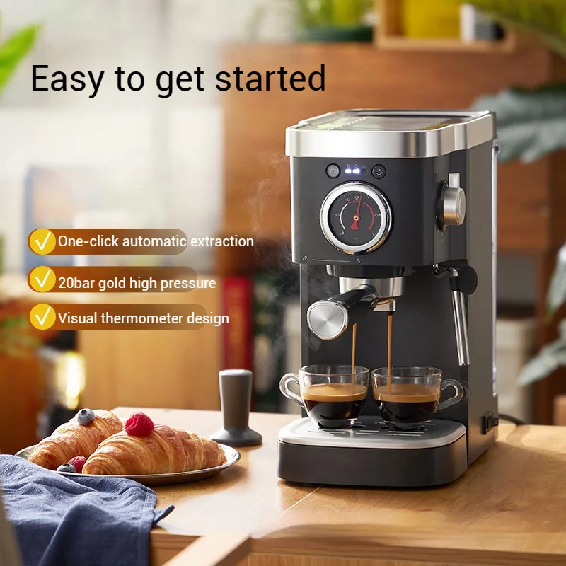 House small Italian coffee machine 20Bar pressure temperature visual automatic intelligent extraction milk frother coffee maker