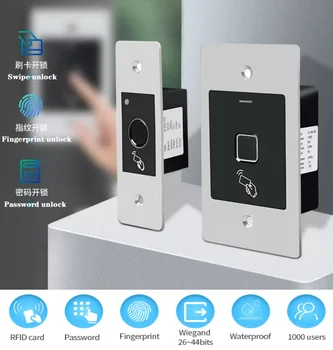 Fingerprint Biometric Access Control Multiple Styles Waterproof Embeddable and Wall Mounted Wiegand Input and Output RFID 125KHZ 1