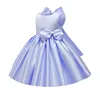 Girls Big Bow Dress Elegant Princess Wedding Gown Children Fashion Bowknot Dresses Kids Toddler Birthday Party Clothing 1-8Y 5