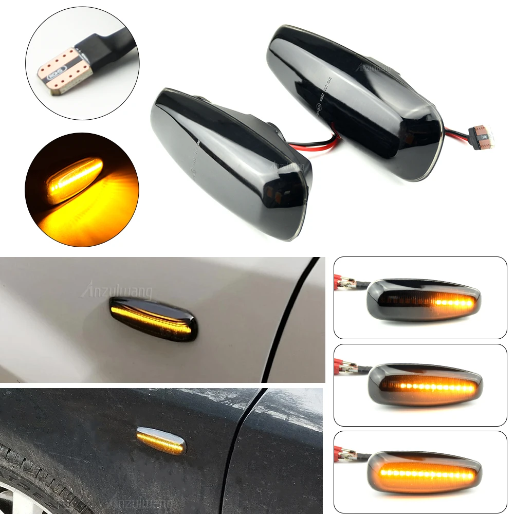 

1Pair Dynamic Side Marker Turn Signal Indicator Repeater Light For Kia Pro Ceed Estate Rio III Hyundai Elantra I30 Azera Avante