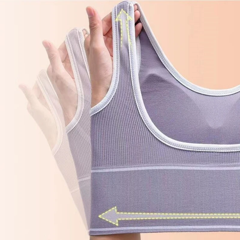 Women's Sexy Underwear Seamless Sports Bra high elasticity Deep U-Shaped Without Steel Ring Yoga Bra Top - Image 5