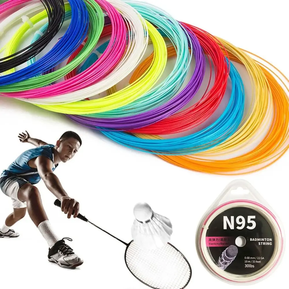 

Dia.0.68mm Badminton Racket String Tool Multicolor Training Racquet Stringing High Elasticity Length 10M Badminton Racquet Wire