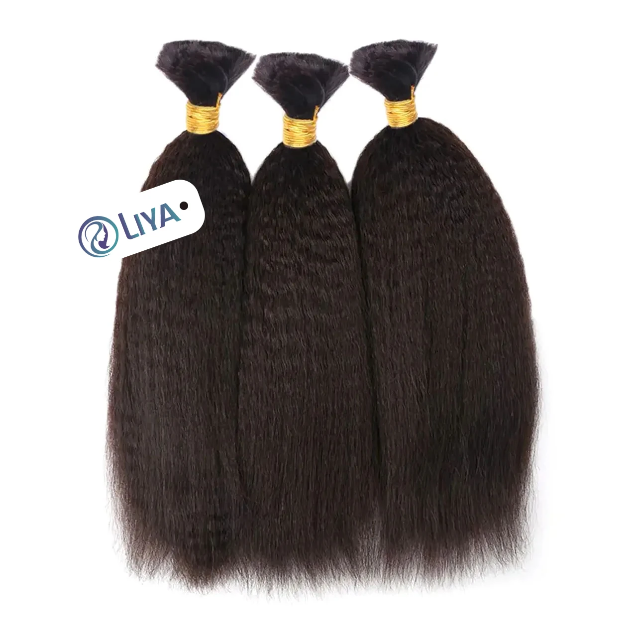 Kinky Straight Bulk Hair for Braiding 100% Unprocessed Human Hair Extensions Brazilian Human Braiding No Weft Bundles