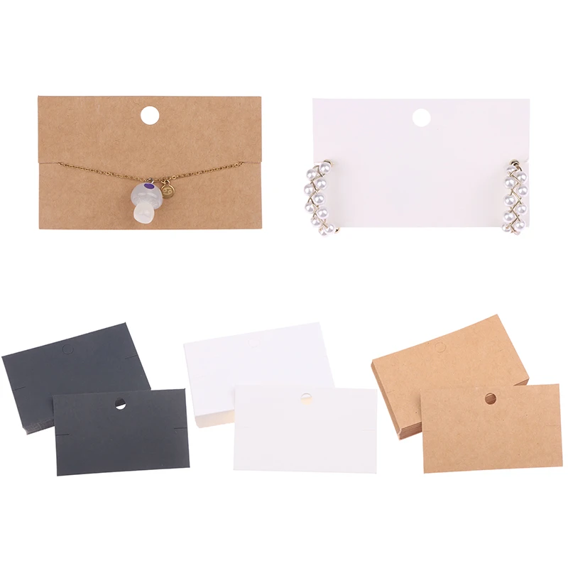 

50Pcs Kraft Paper Card Bracelet Display Card Paper Necklace Headband Hairpin Packaging Card Jewelry Display Cardboard Holder