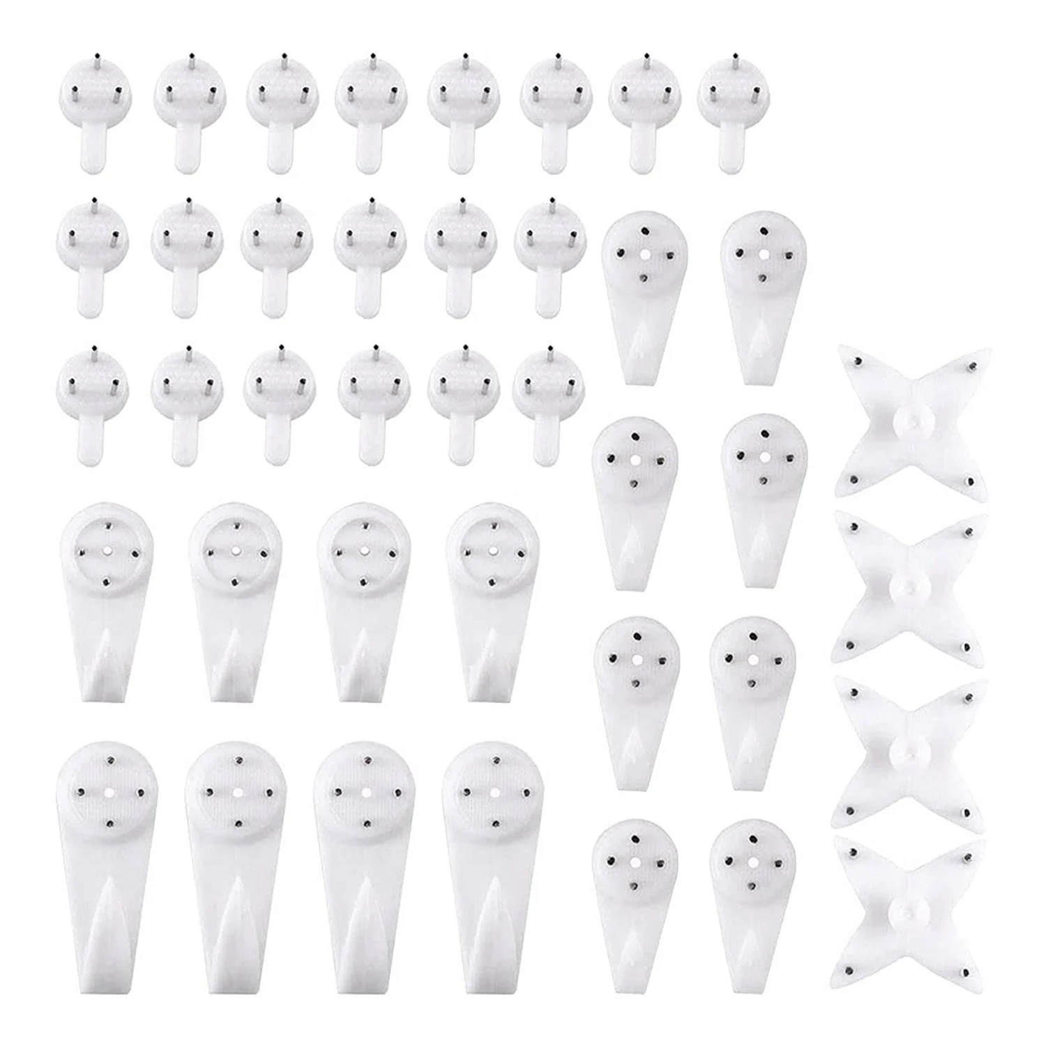 

40Pcs Invisible Nail Screws Wall Hooks Picture Hangers Traceless Photo Hook Multi Function Picture Painting Frame Hanger