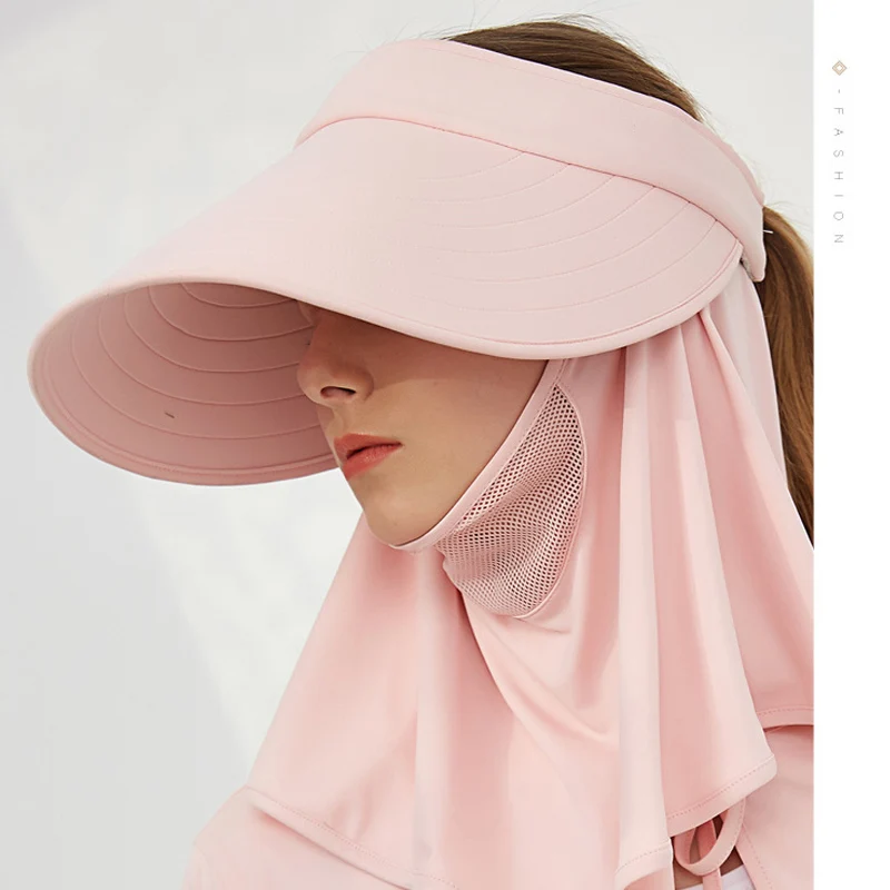 Empty Top Sunscreen Women's Big Brim Sun Hat UPF 1000+ New Bucket Hat with  Neck Cover Full Neck Protection UV Protection Beach - AliExpress