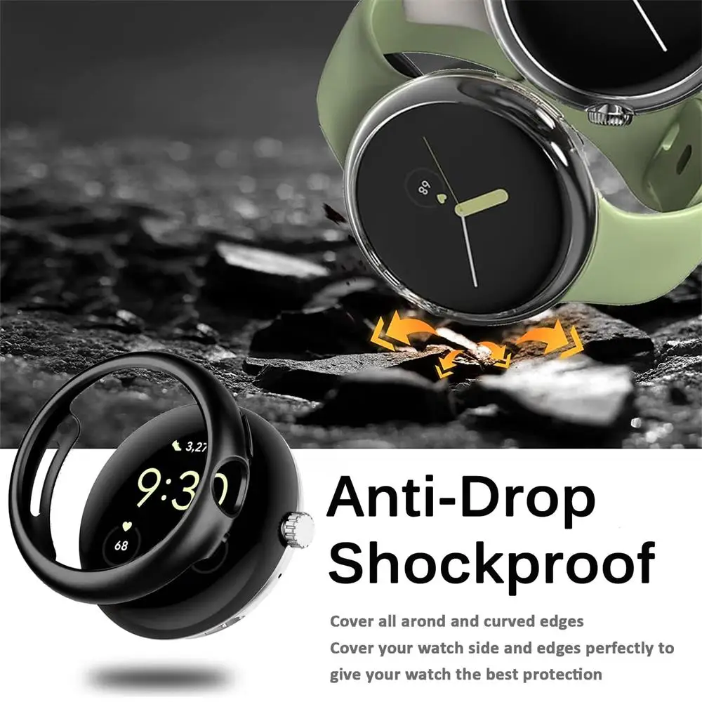 Durable Anti-Scratch PC Bumper Frame Shell for Google Pixel Watch - No Screen Protector Included