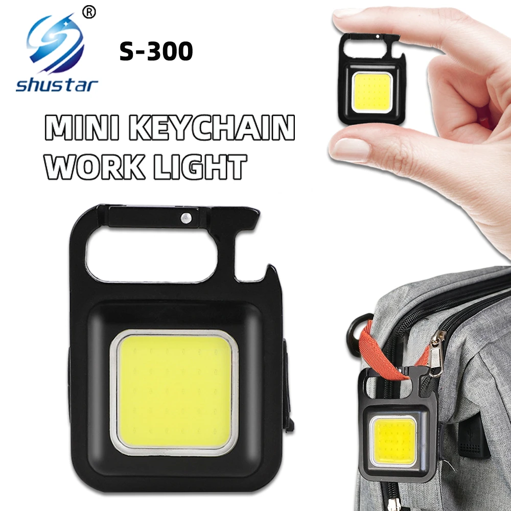 MINI Rechargeable Floodlight Keychain Flashlight Camping Easy To Carry Powerful Lantern Wide Range of Lighting Portable Lights vintage flashlights