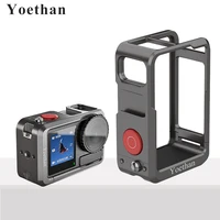 Yoethan Metal Cage for DJI OSMO ACTION 5Pro 4 3 Full Protective Frame Case Quick Release Cold Shoe 1/4 Hole Foldable aluminum 1