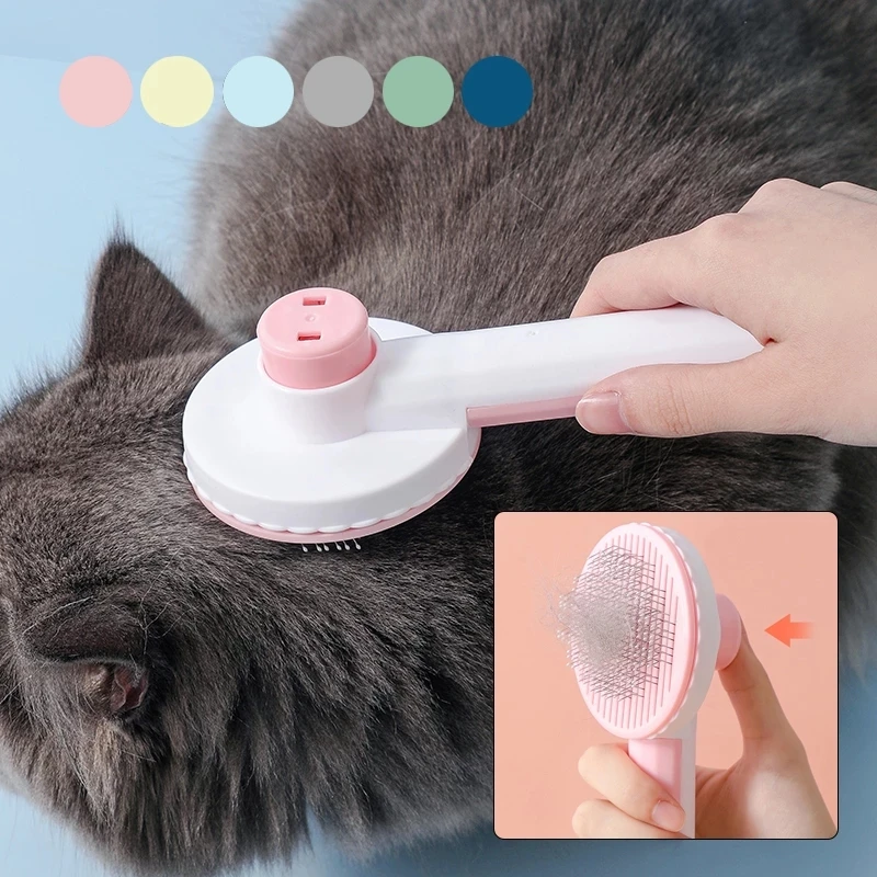 Pet Cat Brush Dog Comb Self Cleaning Slicker Brush For Cat Dog Hair