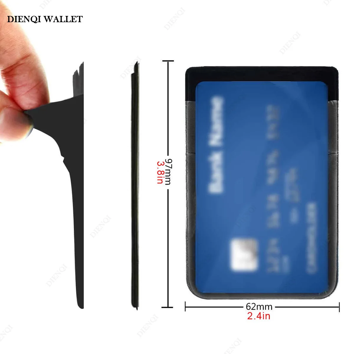 Phone Card Sticker Fashion Elastic Cloth Mobile Cell Phone Card Holder Money Clip Wallets Credit ID Cardholder Adhesive Pocket credit card holder,id card holder