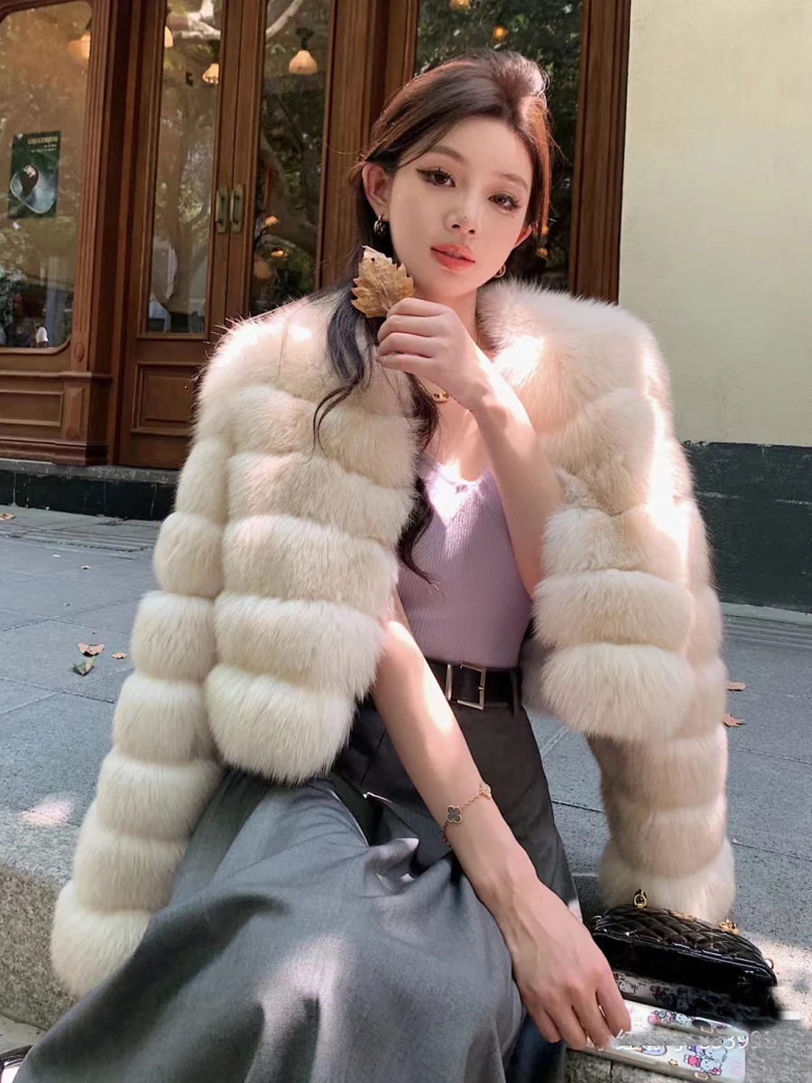 

Eco-friendly fur coat female imitation fox hair short Korean version of the new winter fur coat young models