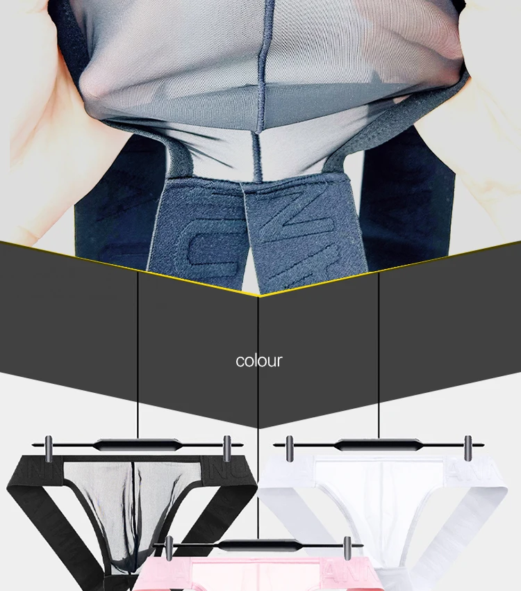 1/2/3PCS New Transparent Man Underwear Thong Nylon Sexy Low Waist Comfortable Fashionable Chinese Style Embossed Belt Underpants_voghion.com